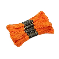 Оранжевый Хлопковые нитки для вязания крючком, вышивальные нитки, пряжа для ручного вязания кружева, оранжевые, 1.4 мм, около 8.20 ярдов (7.5 м) / моток, 8 мотков/набор
