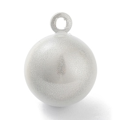 Plata Colgantes de la campana de latón, campana de suikin, encantos redondos, plata, 22x17 mm, agujero: 2.7 mm