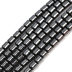 Естественный Цвет Нити из бисера синтетический немагнитного гематита, класс А, барабан, первоначальный цвет, 5x4 мм, отверстие : 1 мм, около 78~80 шт / нитка, 15.75'' (40 см)