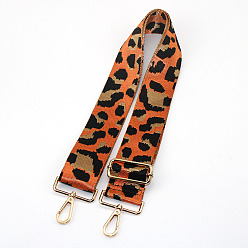 Tomato Leopard Print Pattern Polyester Adjustable Wide Shoulder Strap, with Swivel Clasps, for Bag Replacement Accessories, Light Gold, Tomato, 80~130x5cm