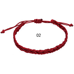 2 Bohemian Twisted Braided Bracelet for Women and Men with Wave Charm