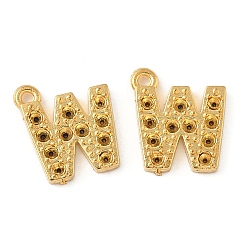 Letter W 304 Настройки горный хрусталь из нержавеющей стали кулон, золотые, Буква W, пригодный для стразов 1 мм, 8x7x1.5 мм, отверстие : 0.7 мм