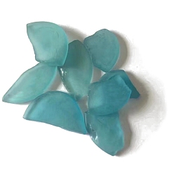 Dark Turquoise Glass Cabochons, Large Sea Glass, Tumbled Frosted Beach Glass for Arts & Crafts Jewelry, Irregular Shape, Dark Turquoise, 20~50mm, about 1000g/bag