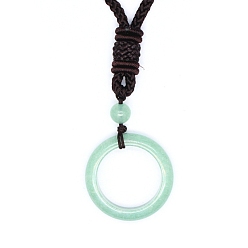 Aventurine Natural Aventurine Pendant Necklaces, Ring, 19.69 inch(50cm)