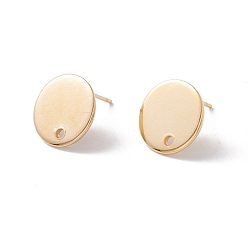 Real 24K Gold Plated 201 Stainless Steel Stud Earring Findings, with 316 Surgical Stainless Steel Pins and Hole, Flat Round, Real 24K Gold Plated, 12mm, Hole: 1.5mm, Pin: 0.7mm