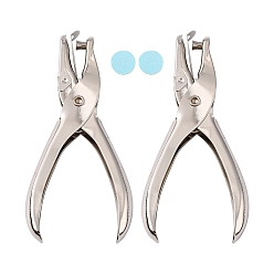 Нержавеющая Сталь Цвет Железные дыроколы для бумаги с одним отверстием, платина, 128x59x14 мм