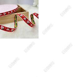 Красный 10 ярдов полиамидной ленты, лента с клубничным узором, для подарка украшения, красные, 5/8 дюйм (15 мм)