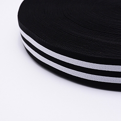 Черный Плоская резинка, швейные принадлежности для одежды, черные и белые, 39 мм