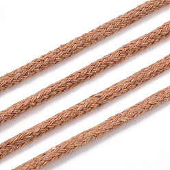 Sandy Brown Cotton String Threads, Macrame Cord, Decorative String Threads, for DIY Crafts, Gift Wrapping and Jewelry Making, Sandy Brown, 3mm, about 109.36 Yards(100m)/Roll.