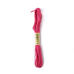 Camellia Polyester Embroidery Threads for Cross Stitch, Embroidery Floss, Camellia, 0.15mm, about 8.75 Yards(8m)/Skein