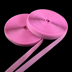 Hot Pink Adhesive Hook and Loop Tapes, Magic Taps with 50% Nylon and 50% Polyester, Hot Pink, 20mm, about 25m/roll, 2rolls/group