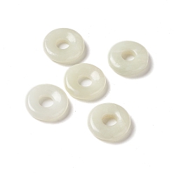 New Jade Natural New Jade Pendants, Donut/Pi Disc Charm Charm, 20x5~7mm, Hole: 6mm