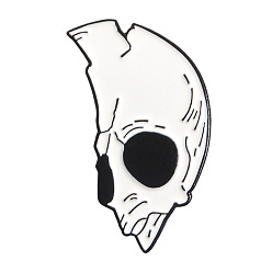 Skull Broche de seguridad, insignia de esmalte de aleación para el cuello de la camisa del traje, cráneo, 28x25.4 mm