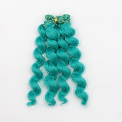 Teal High Temperature Fiber Long Wavy Doll Wig Hair, for DIY Girl BJD Makings Accessories, Teal, 150~1000mm