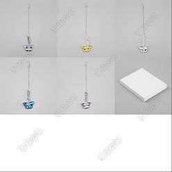 (52) Непрозрачная лаванда 5шт. 5 цвета подвеска в виде бабочки из кварцевого кристалла, с железным кольцом, для украшения автомобиля, разноцветные, 280~282 мм, 1 шт / цвет