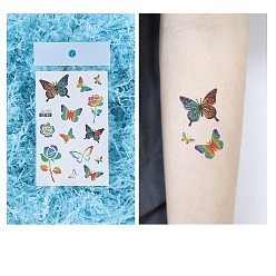 Бабочка Гордость Радужный флаг съемные временные татуировки бумажные наклейки, бабочка, 12x7.5 см
