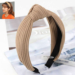 110509238 Knitted Solid Color Fabric Cross Knot Headband for Women - Hair Accessories 0509