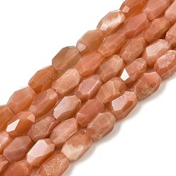 Солнечный Камень Натуральный Sunstone бисер пряди, граненые и овальные, 10~12x6~7x6~7 мм, отверстие : 1.4 мм, около 31 шт / нитка, 14.76'' (37.5 см)