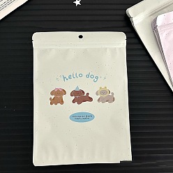 Собака Пластиковые сумки на молнии, закрывающиеся маленькие сумки для хранения ювелирных изделий, верхнего уплотнения, прямоугольные, собака, 23.5x17 см