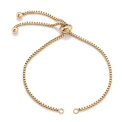 Golden 304 Stainless steel Chain Bracelet Making, Slider Bracelets Making, Golden, 8-5/8 inch(22cm), 1.5mm, Hole: 3mm