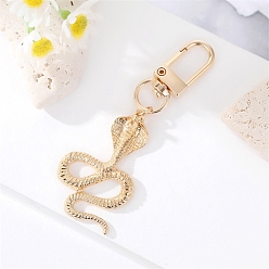Золотой Украшения из сплава со стразами, змея, золотые, 80x25 мм