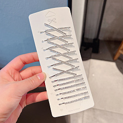 Платина Заколки для волос из сплава ронестиновой кожи аллигатора, аксессуары для волос для женщин и девочек, платина, 60 мм, 12 шт / комплект