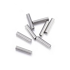 Stainless Steel Color 201 Stainless Steel Tube Beads, Stainless Steel Color, 7x1.5mm, Hole: 1mm