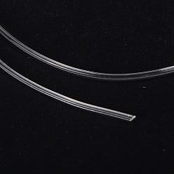 Прозрачный Корейская эластичная эластичная нить с круглыми кристаллами, для браслетов изготовление ювелирных изделий из драгоценных камней ремесло из бисера, прозрачные, 0.7 мм, около 59.05~60.14 ярдов (54~55 м) / рулон
