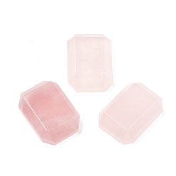 Розовый Кварц Природного розового кварца кабошонов, прямоугольник граненый, 29~30x21~22x9 мм