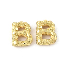 Letter B Латунные подвески, письмо амулеты, стойки покрытие, долговечный, без кадмия и без свинца, золотые, В письме, 19~20x11~19x6.5~7 мм, отверстие : 3~4x2.5 мм