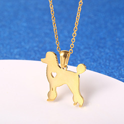 Собака Милые мультяшные животные 304 ожерелья с подвесками из нержавеющей стали, с цепочками-кабелями для унисекс, собака