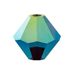 90120 20000 Garnet AB 2x Хрустальные бусины preciosa®, чешский хрусталь, биконус(451 69 302 рондель), 90120 20000 гранат ab 2x, 4 мм, отверстие : 0.8 мм