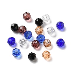 Mixed Color Glass Imitation Austrian Crystal Beads, Faceted, Round, Mixed Color, 6mm, Hole: 1mm