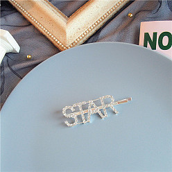 STAR Sparkling Crystal Hair Clip with Rhinestone, Sexy Alphabet Hairpin - Elegant and Chic.