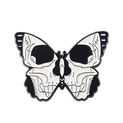 xz5980 Retro Cartoon Animal Skull Butterfly Moth Alloy Brooch Pin Badge Jewelry