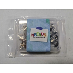 Mixed Color PVD Vacuum Plating Stainless Steel Stud Earring Findings, Flat Round, Mixed Color, 8x1mm, Hole: 1.5mm, Pin: 0.7mm, 40pcs/box