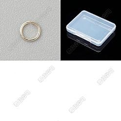 Plaqué 14K Or Véritable 600 anneaux de saut ouverts en laiton, réel 14 k plaqué or, Jauge 24, 4x0.5mm, diamètre intérieur: 3 mm