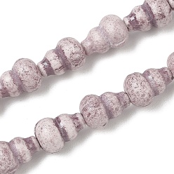 Chardon Perles de porcelaine vintage faites à la main, fantaisie porcelaine émaillée antique, gourde, chardon, 12.5x9mm, Trou: 1.6mm
