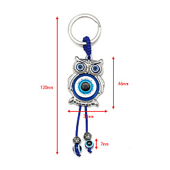 Big Owl Eyes Keychain Devil's Eye Turtle Keychain Elephant Owl Pendant Car Keychain Animal Pendant Gift Batch