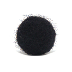 Black Wool Felt Balls, Pom Pom Balls, for DIY Decoration Accessories, Black, 20mm