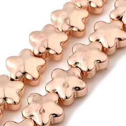 Светло-Золотое Покрытие Стеклянные бусины с гальваническим покрытием , звезда, полное покрытие, свет позолоченные, 11.5x12x6.5 мм, отверстие : 0.8 мм, около 40 шт / нитка, 17.32'' (44 см)