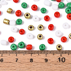 (52) Непрозрачная лаванда 6/0 рождественская тематика краска для выпечки стеклянные бусины, разноцветные, 4~5x3~4 мм, отверстие : 1~2 мм, около 4500 шт / упаковка