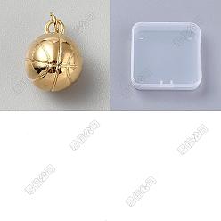 Basketball 4Pcs Sports 304 Stainless Steel Pendants, with Jump Ring, Basketball, 16.5x12.5mm, Hole: 3mm