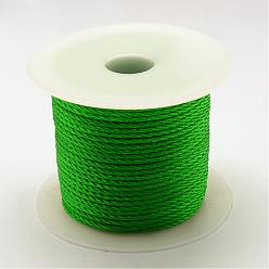 Green Braided Nylon Thread, Green, 2mm, about 54.68 yards(50m)/roll