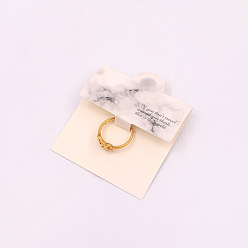 Light Grey Folding Paper Ring Display Cards, Jewelry Display Card for Ring Packaging, Light Grey, 10x6cm