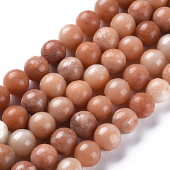Pink Aventurine Natural Pink Aventurine Round Beads Strands, 8~8.5mm, Hole: 1.2mm, about 47pcs/strand, 15.5 inch