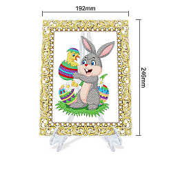 Rabbit DIY Acrylic Picture Frame Diamond Painting Kits, Rabbit, 246x192mm