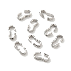 Stainless Steel Color 304 Stainless Steel Quick Link Connectors, Chain Findings, Number 3 Shaped Clasps, Stainless Steel Color, 13x6.5x2mm