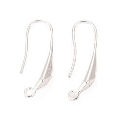 Посеребрённый Обшивка стойки экологически чистыми латунными крючками для серег, с горизонтальной петлей и оправой для страз, без свинца и без кадмия, 925 серебро покрытием, 29x4.5 мм, отверстие : 1.5 мм, 21 датчик, штифты : 0.7 мм, пригодный для стразов 1 мм