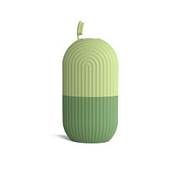 Морско-зеленый Многоразовый силиконовый валик для льда в форме колонны, держатель льда для массажа лица, для сужения пор, уменьшения морщин, косметических принадлежностей, цвета морской волны, 4.2x6.2x11.5 см